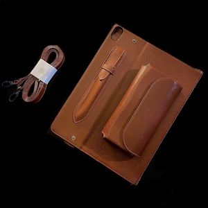 New Apple iPad Pro 11 Inch (2018) FYY Luxury Genuine Leather Case, 5-in-1!